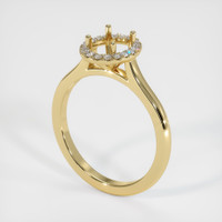 14K Yellow Gold Pave Ring Setting Video