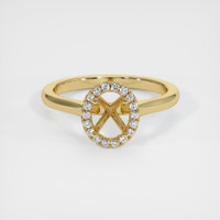 14K Yellow Gold Pave Ring Setting Image