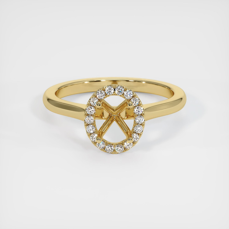 14K Yellow Gold Pave Ring Setting