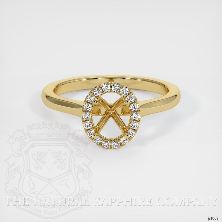 14K Yellow Gold Pave Ring Setting