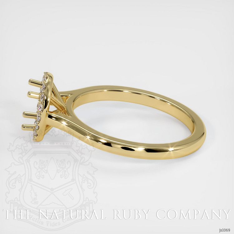 14K Yellow Gold Pave Ring Setting