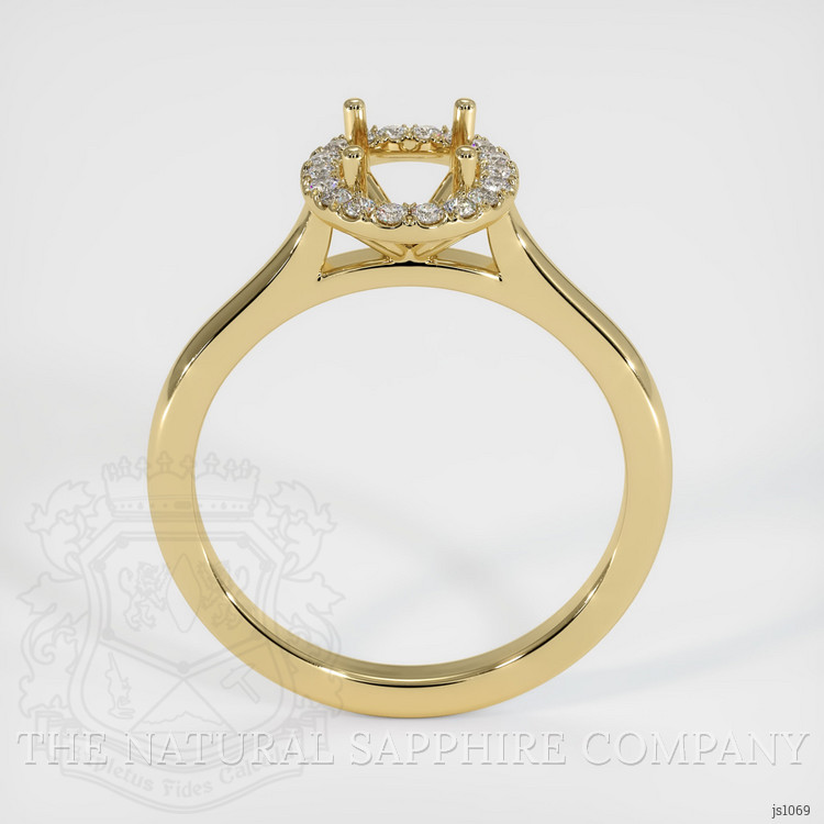 14K Yellow Gold Pave Ring Setting