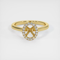 18K Yellow Gold Pave Ring Setting Image