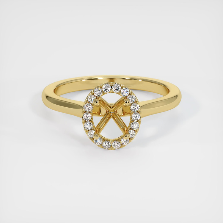 18K Yellow Gold Pave Ring Setting
