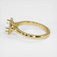 18K Yellow Gold Pave Ring Setting Image
