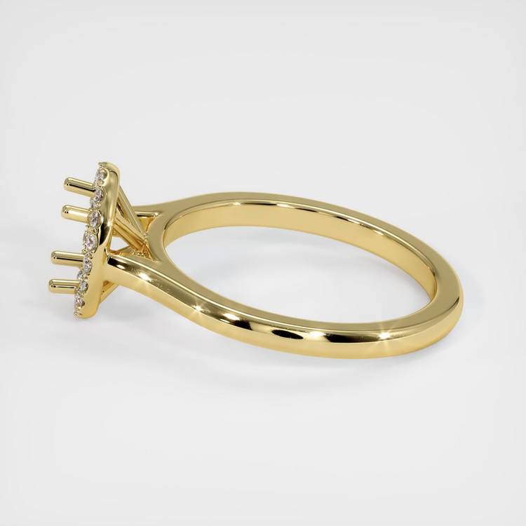 18K Yellow Gold Pave Ring Setting