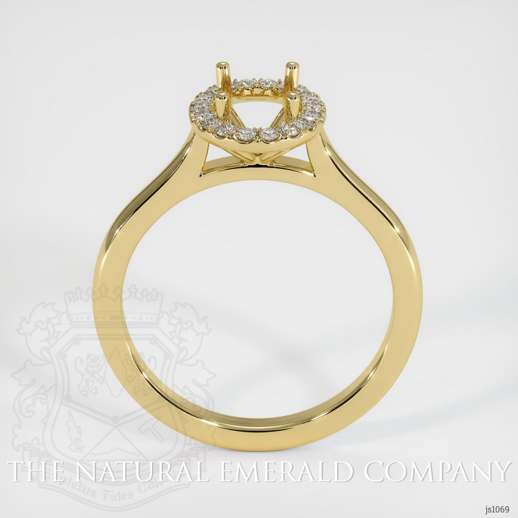 18K Yellow Gold Pave Ring Setting