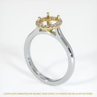 14K Yellow & White Pave Ring Setting Video