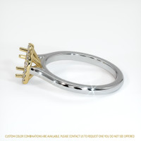 14K Yellow & White Pave Ring Setting Image