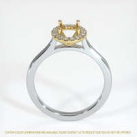 14K Yellow & White Pave Ring Setting Image