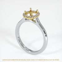 18K Yellow & White Pave Ring Setting Video