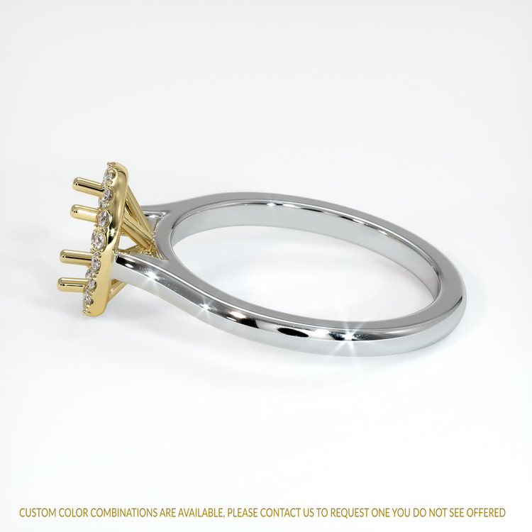 18K Yellow & White Pave Ring Setting