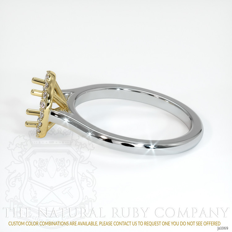 18K Yellow & White Pave Ring Setting