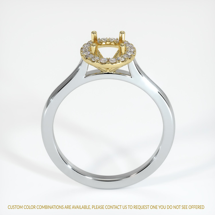 18K Yellow & White Pave Ring Setting