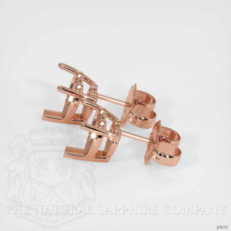 14K Rose Gold Studs Earring Setting