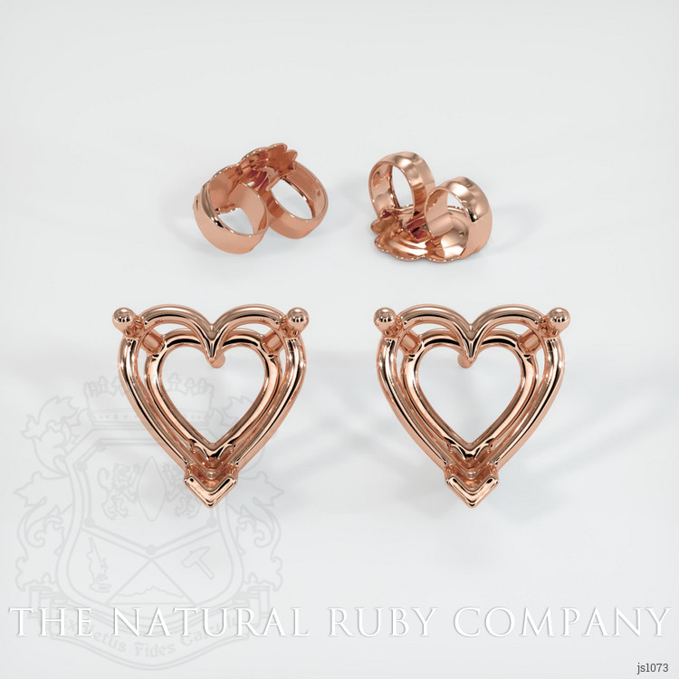 14K Rose Gold Studs Earring Setting