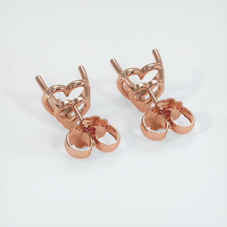 14K Rose Gold Studs Earring Setting