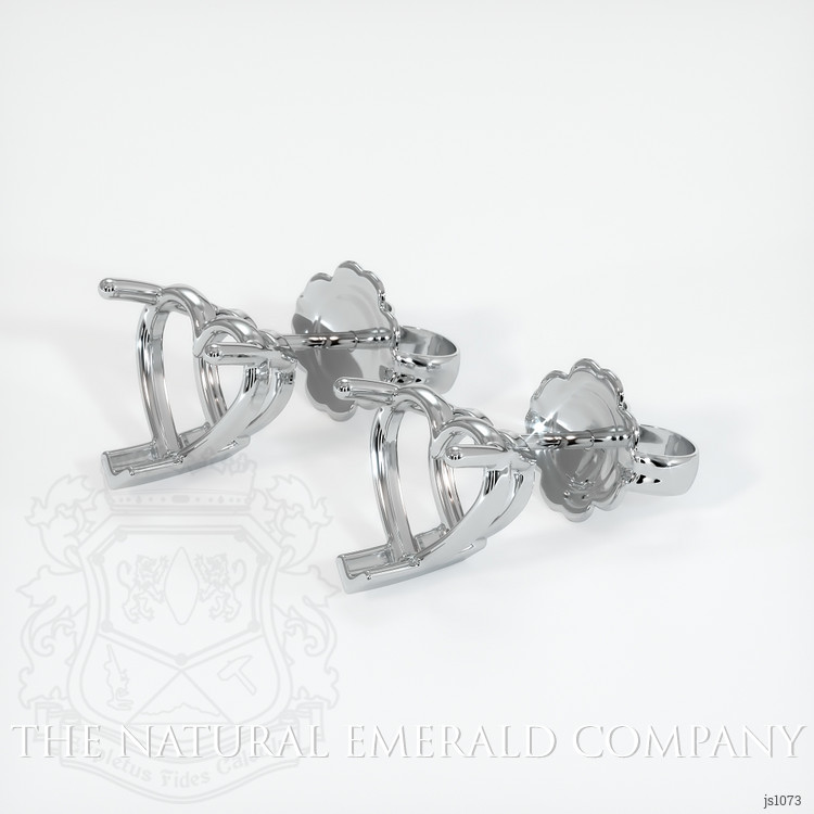 18K White Gold Studs Earring Setting