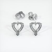 18K White Gold Studs Earring Setting Image