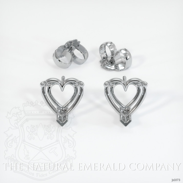 18K White Gold Studs Earring Setting