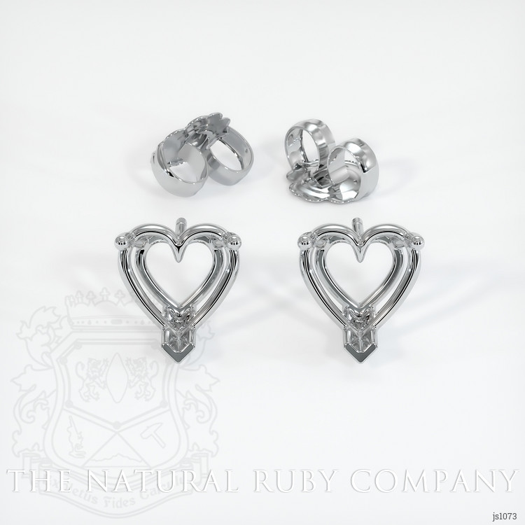 18K White Gold Studs Earring Setting