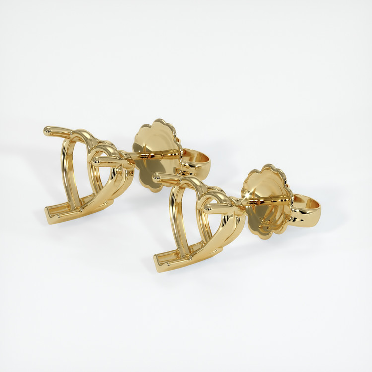 14K Yellow Gold Studs Earring Setting