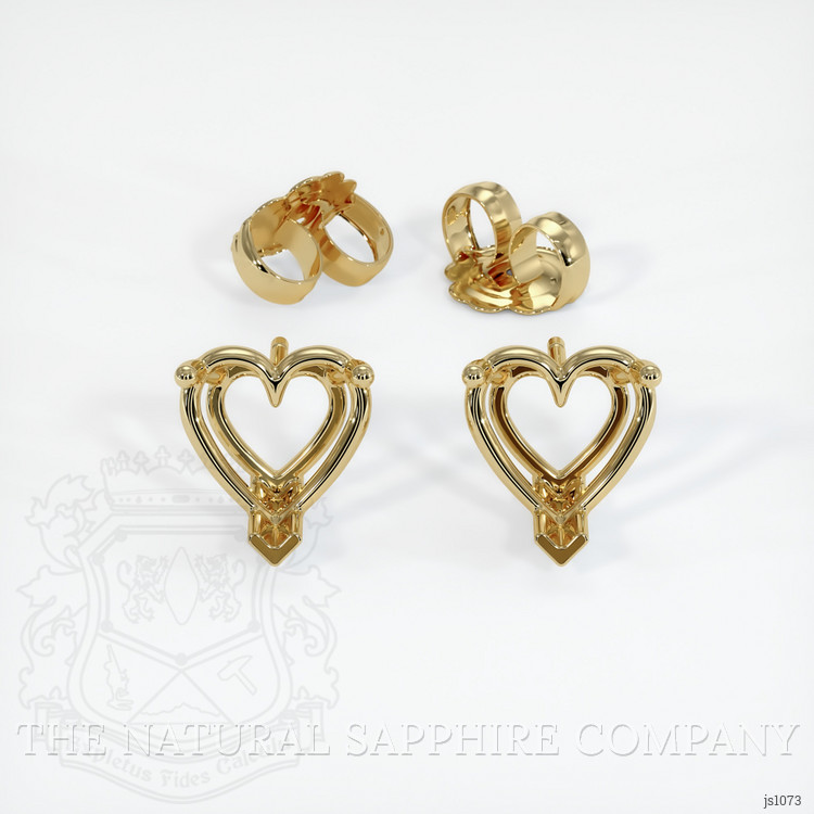 14K Yellow Gold Studs Earring Setting