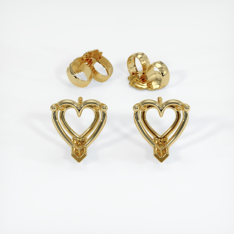 18K Yellow Gold Studs Earring Setting