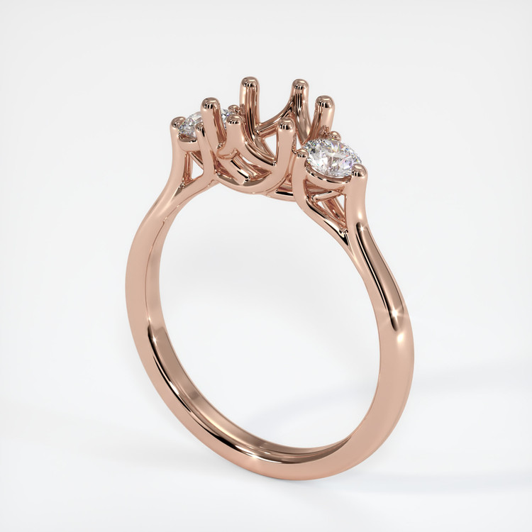 14K Rose Gold Antique Style Ring Setting