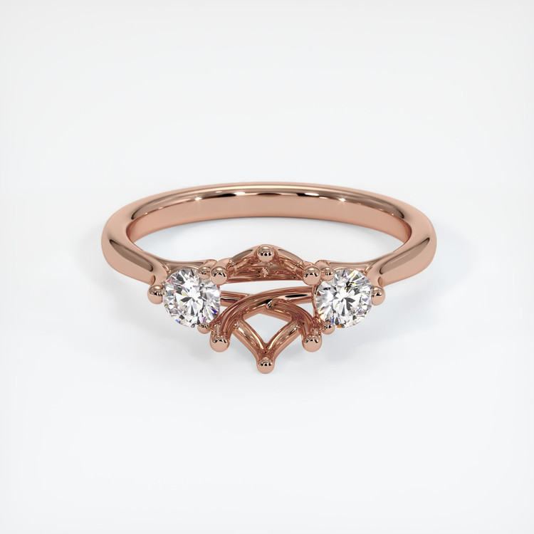 14K Rose Gold Antique Style Ring Setting