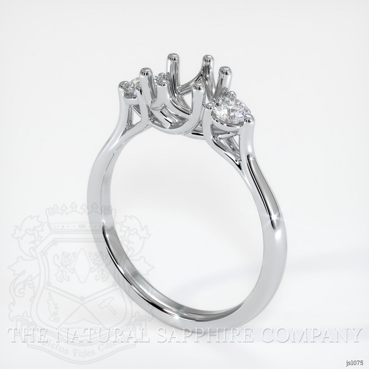 10K White Gold Antique Style Ring Setting