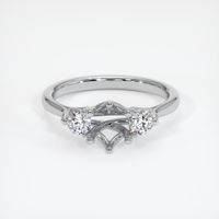 14K White Gold Antique Style Ring Setting Image