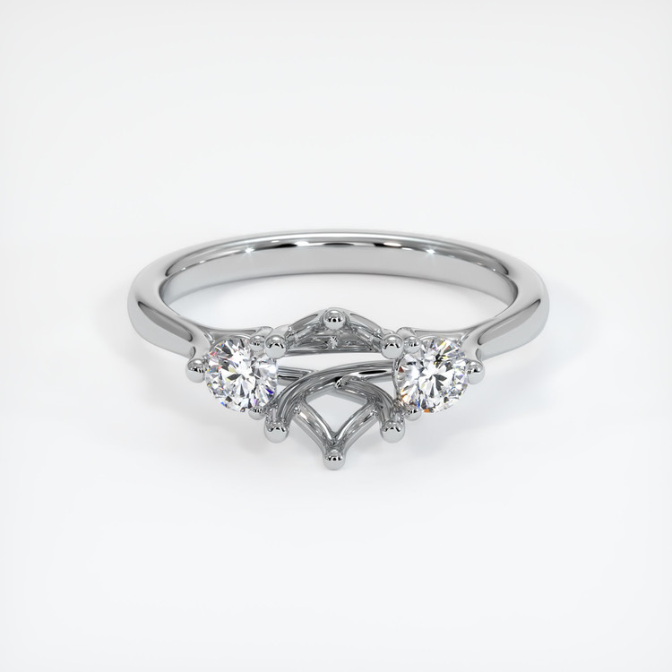 14K White Gold Antique Style Ring Setting