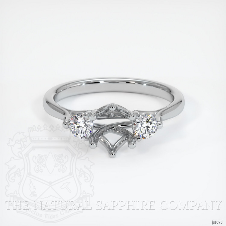14K White Gold Antique Style Ring Setting