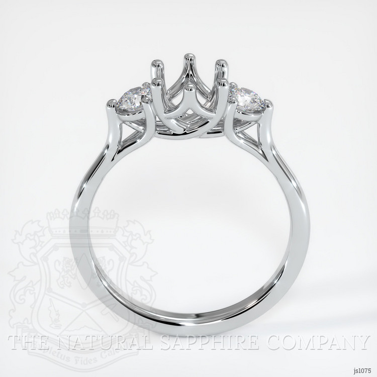14K White Gold Antique Style Ring Setting