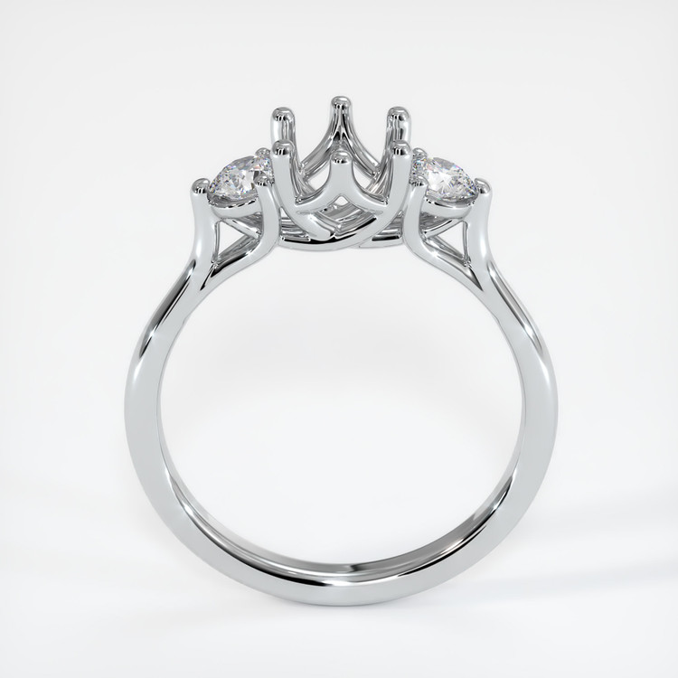 14K White Gold Antique Style Ring Setting