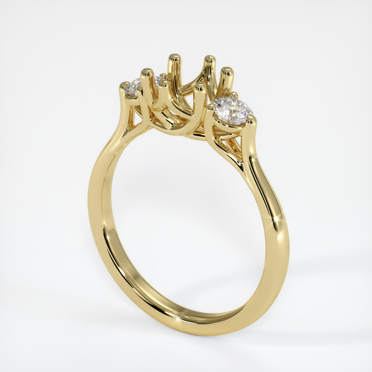 18K Yellow Gold Antique Style Ring Setting
