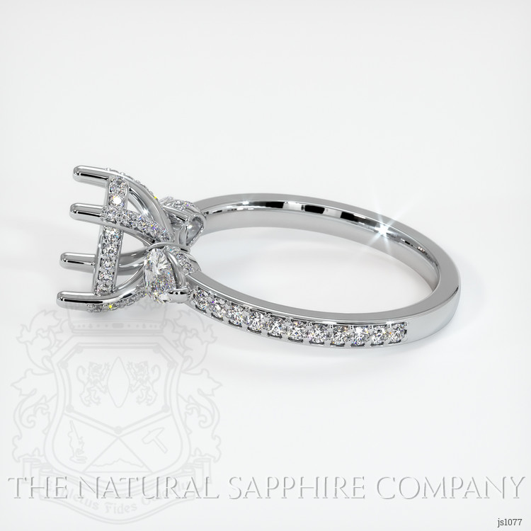 Platinum 950 Three Stone Ring Setting
