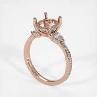 14K Rose Gold Three Stone Ring Setting Video