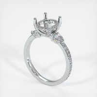 10K White Gold Three Stone Ring Setting Video