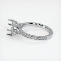 10K White Gold Three Stone Ring Setting Image