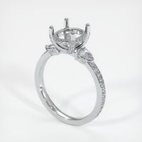 14K White Gold Three Stone Ring Setting Video