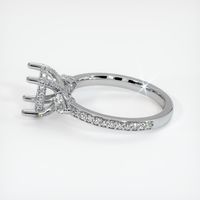18K White Gold Three Stone Ring Setting Image