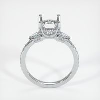 18K White Gold Three Stone Ring Setting Image