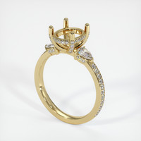 10K Yellow Gold Three Stone Ring Setting Video