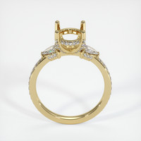 10K Yellow Gold Three Stone Ring Setting Image