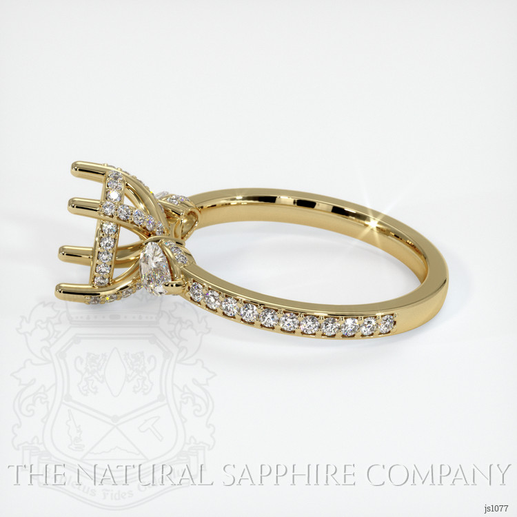 14K Yellow Gold Three Stone Ring Setting