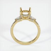 18K Yellow Gold Three Stone Ring Setting Image