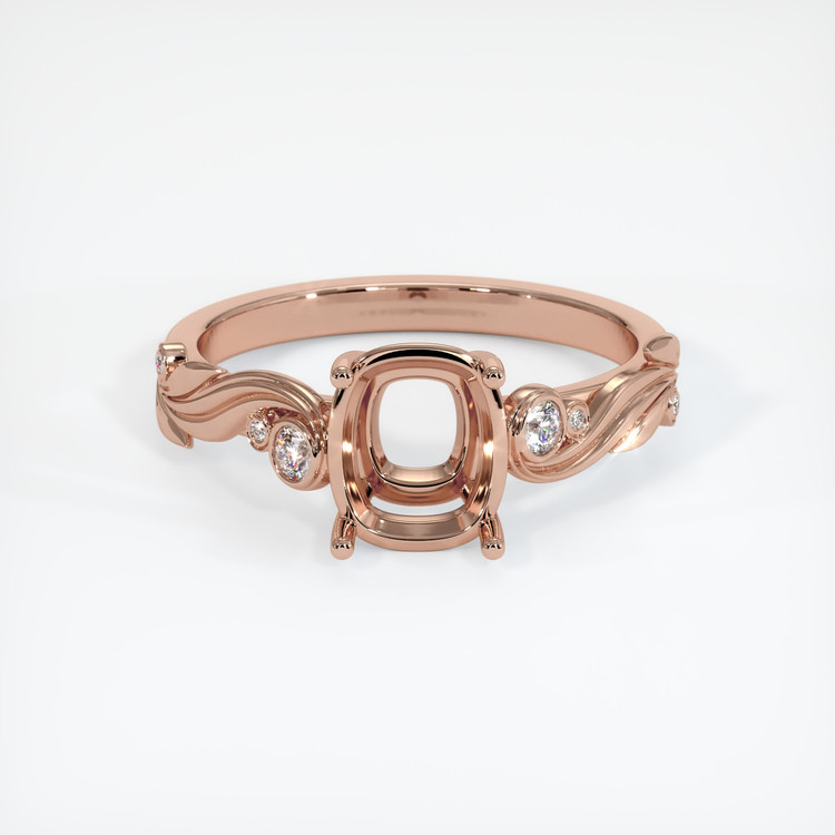 14K Rose Gold Accent Stones Ring Setting