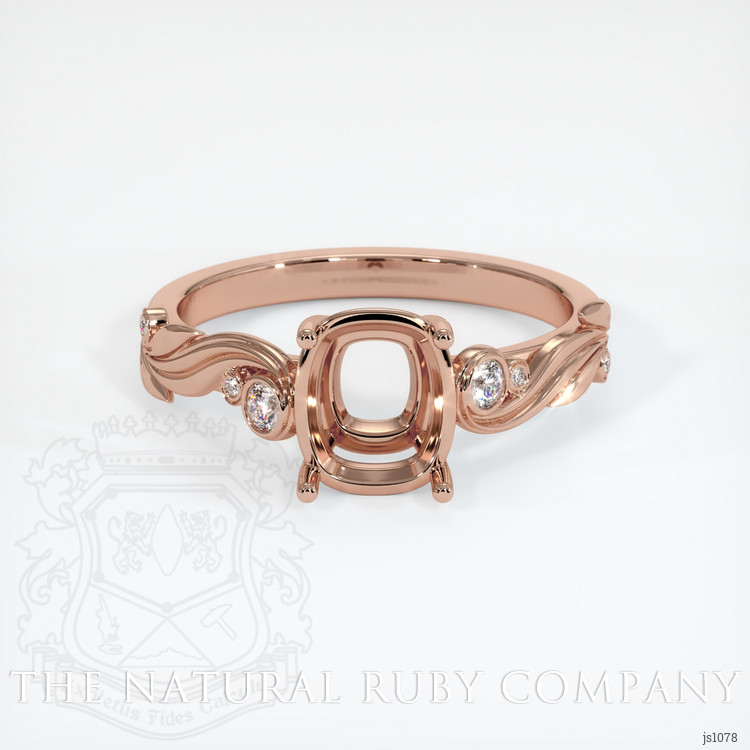 14K Rose Gold Accent Stones Ring Setting